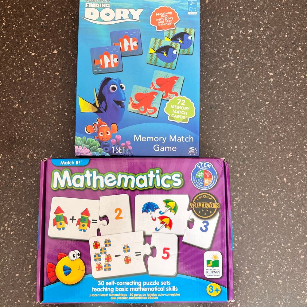 Kids Puzzles and Games Dory Matching Game and Mathematics Learning Puzzle